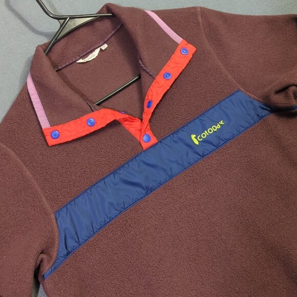 Cotopaxi Teca Fleece Pullover Women's M Purple Snap Neck Outdoor Hiking - Picture 1 of 9